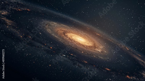 Explore the vastness of space with this stunning image of a spiral galaxy. Billions of stars  dust  and gas form this awe-inspiring celestial wonder