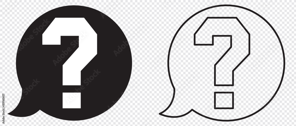 Question mark set of vector isolated icons. Help sign speech bubble. Chat question icon. Question concept. vector illustration . eps 10 Question mark set of vector isolated icons. Help sign speech bubble. Chat question icon. Question concept. vector illustration . eps 10
