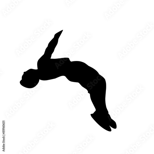 Parkour silhouette