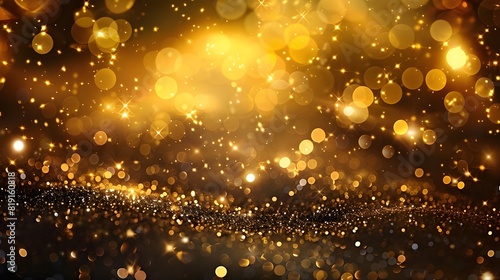 Abstract golden bokeh background 