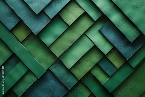 Depicting a geometric green background, high quality, high resolution