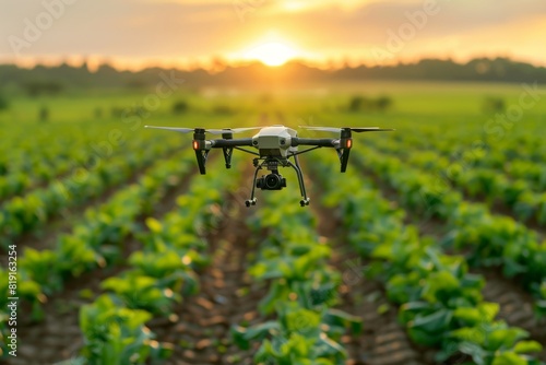 Aerial equipment in smart farms using isometric camera drones for modern farm oversight in innovative farming operations with drone sensoric technology for modern farm management.