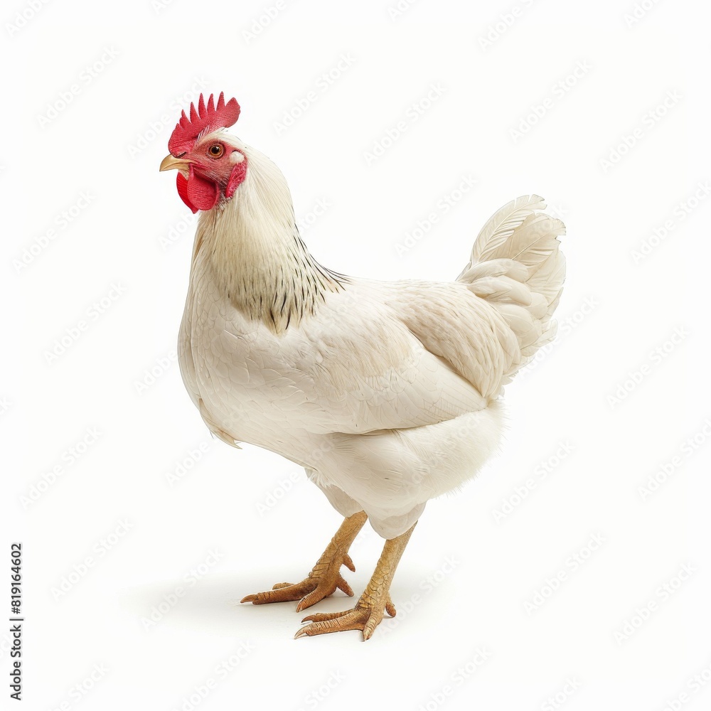 Fototapeta premium chickens, photo of stock, on a white background