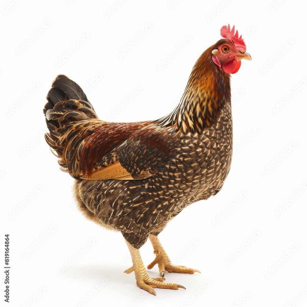 Fototapeta premium chickens, photo of stock, on a white background