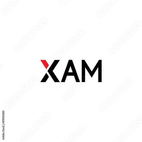 Free Download XAM letter logo design on WHITE background. XAM creative initials letter logo concept. XAM letter design. - GFXLoad