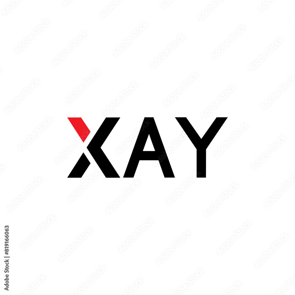 Obraz premium XAY letter logo design on WHITE background. XAY creative initials letter logo concept. XAY letter design.