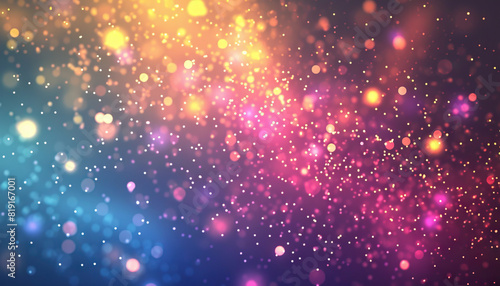 Abstract Background with Glowing Particles - Add a magical touch to your designs with this abstract background featuring glowing particles, perfect for creating a whimsical and enchanting atmosphere © Lila Patel