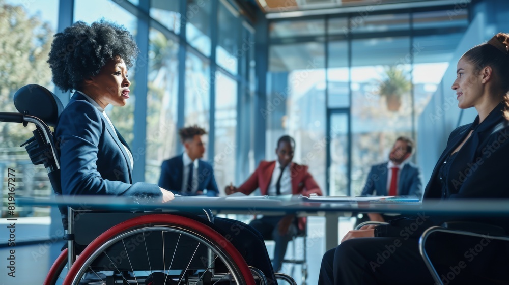 Professional Woman Leading Office Meeting Professional Woman Leading Office Meeting