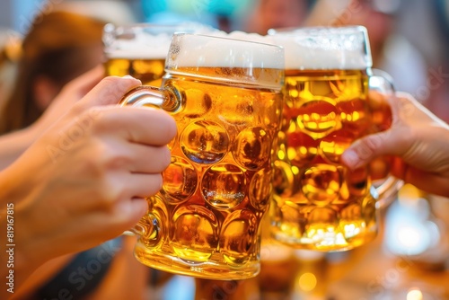 Oktoberfest beer and cheers
