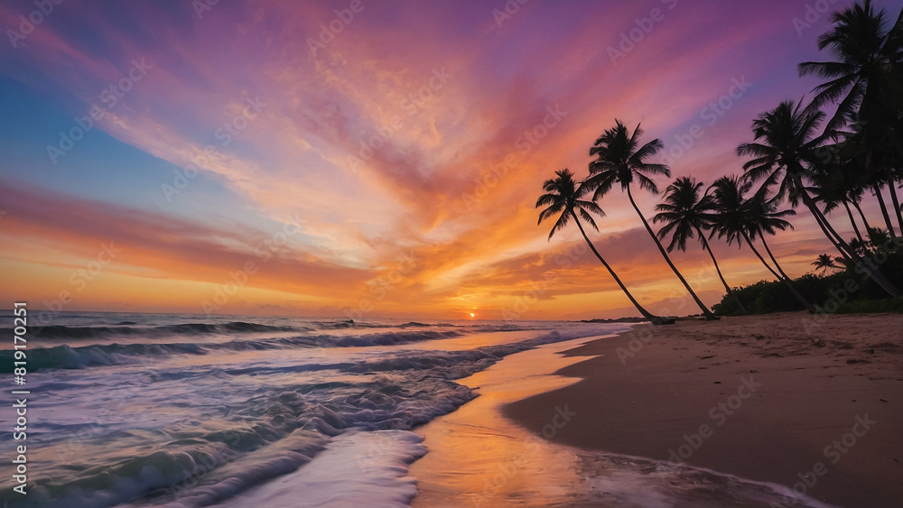 Tropical beach in Punta Cana, Dominican Republic.
