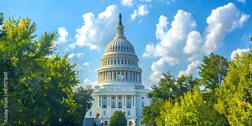 The Iconic Dome of Capitol Hill: Where Congress Shapes America's Political Landscape. Concept American Politics, Capitol Hill, Architectural Landmarks, Congressional History, Washington DC photo