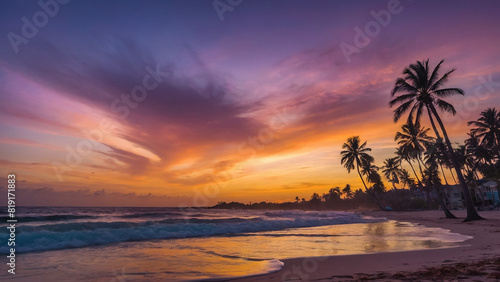 Tropical beach in Punta Cana  Dominican Republic. 