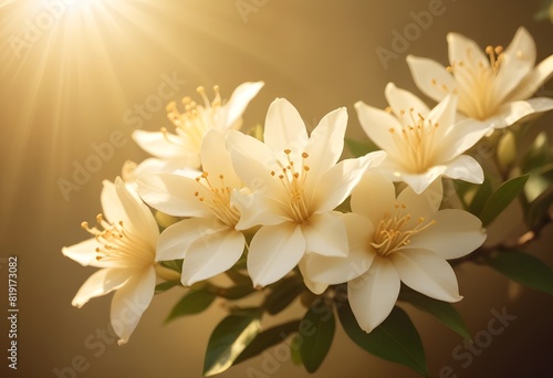 Jasmine flower closeup Realistic Light understand sun light significantly summer flower concept © Hdesigns