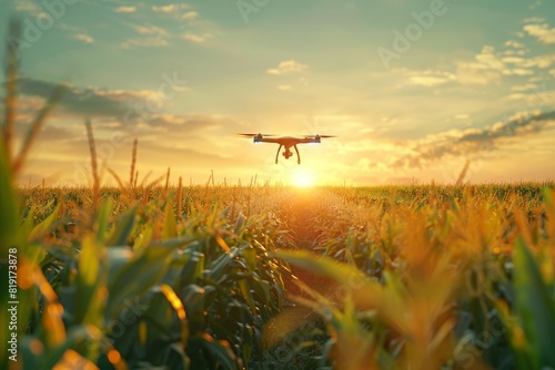 Technology in smart tulip field for smart farming using isometric agribusiness fields with drone tech and modern isometric pesticide farming operations.