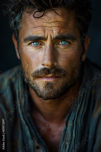 Digital artwork of resourceful man portrait , high quality, high resolution © Huyen