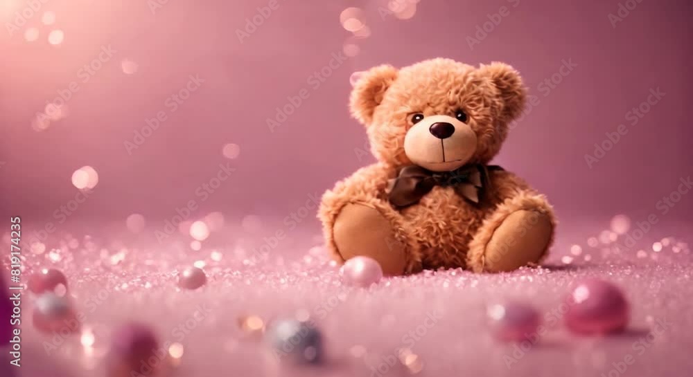 Cute Teddy Bear Stealing the Show at a Colorful Celebration Cute Teddy Bear Stealing the Show at a Colorful Celebration