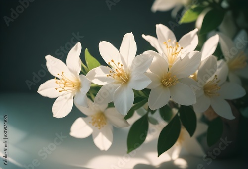 Jasmine flower closeup Realistic Light understand sun light significantly summer flower concept