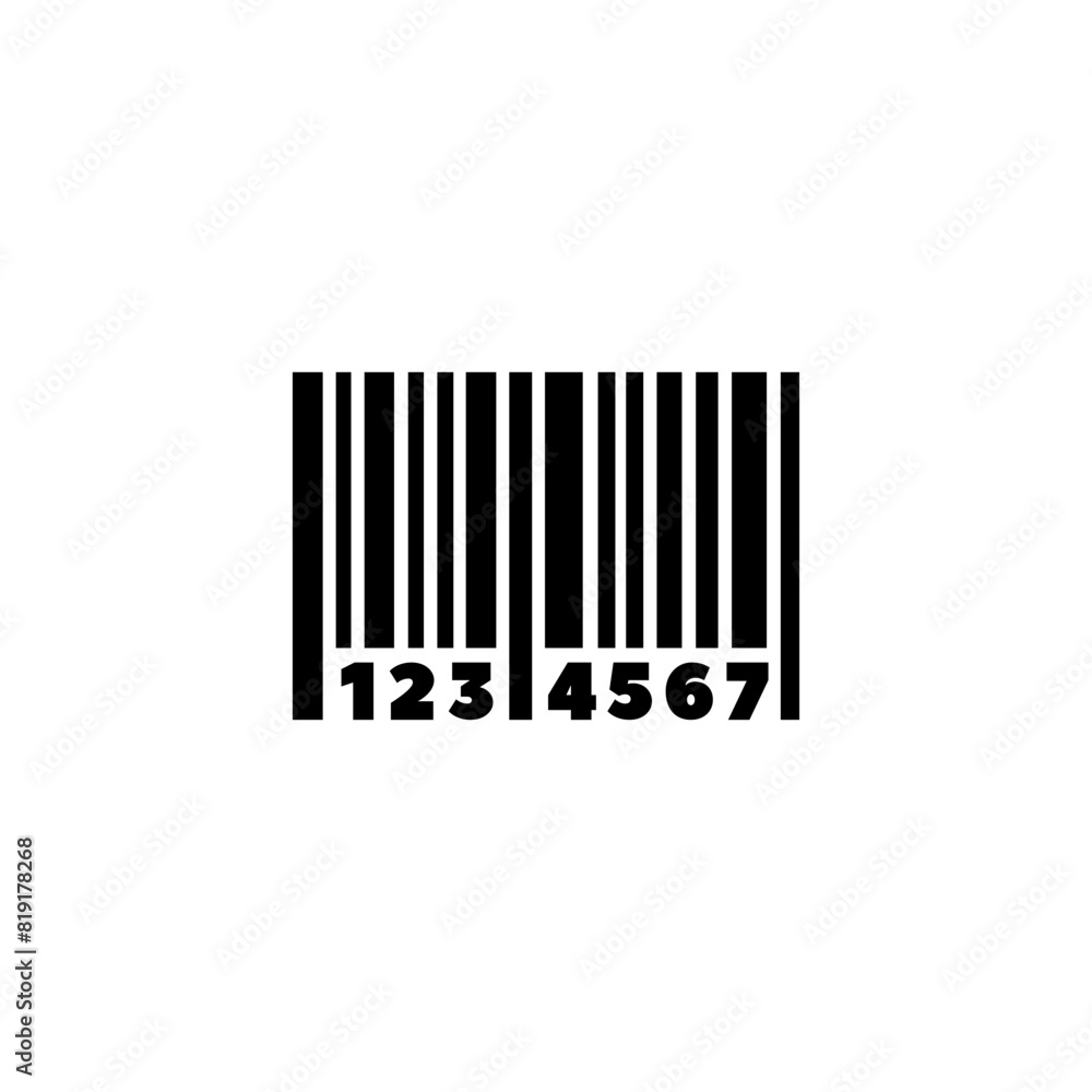 A simple black and white graphic depicting a barcode with the numbers 123 4567 displayed, representing a product identification or tracking system for retail, logistics or inventory management. A simple black and white graphic depicting a barcode with the numbers 123 4567 displayed, representing a product identification or tracking system for retail, logistics or inventory management.