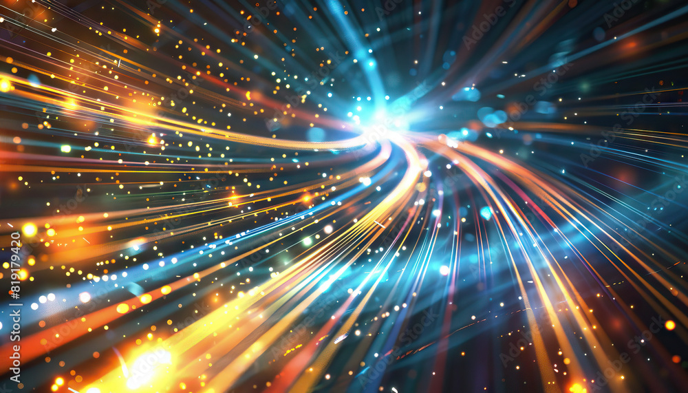Abstract Background with Dynamic Light Trails - Create a sense of movement and energy with this abstract background featuring dynamic light trails, perfect for futuristic or technology concepts. Abstract Background with Dynamic Light Trails - Create a sense of movement and energy with this abstract background featuring dynamic light trails, perfect for futuristic or technology concepts.