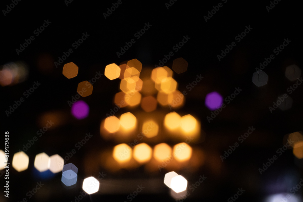 Fototapeta premium Ethereal Glow: A Glimpse of Yerevans Night Cityscape