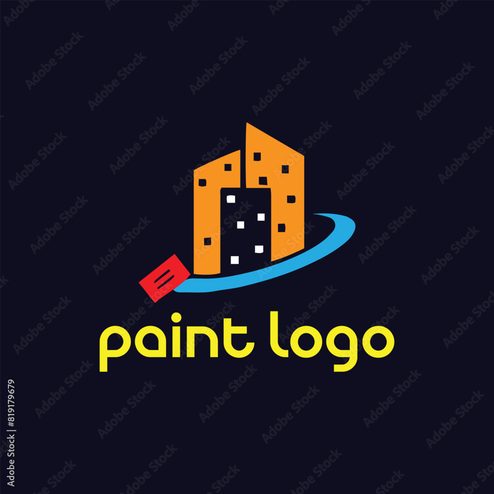building paint logo design vector