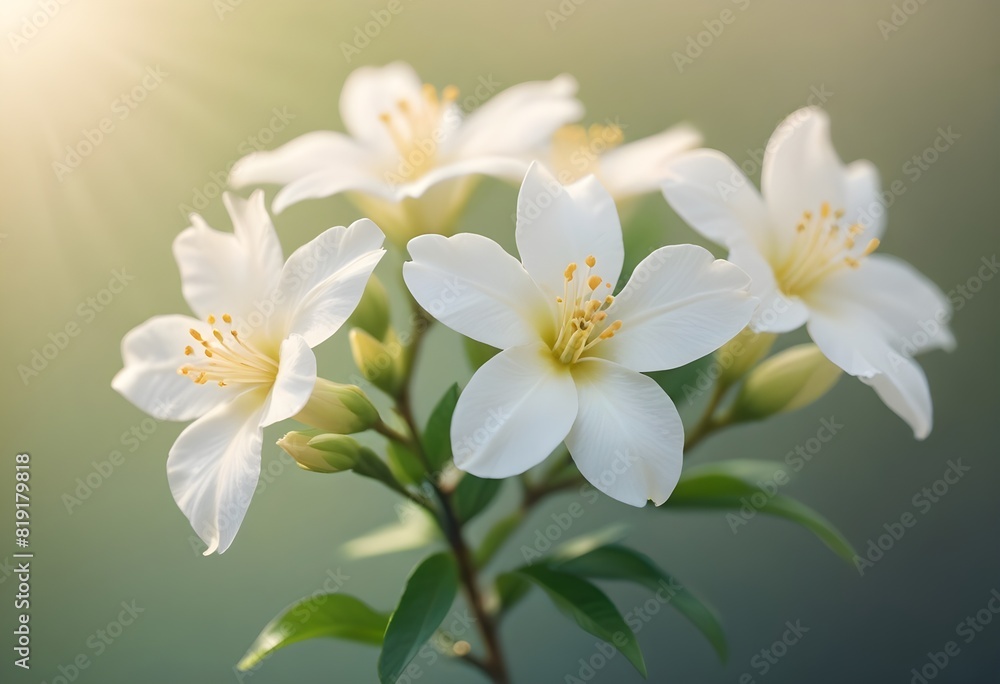 Obraz premium Jasmine flower closeup Realistic Light understand sun light significantly summer flower concept