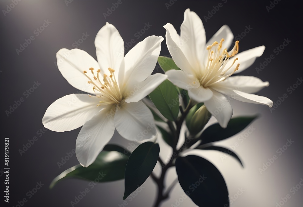 Obraz premium Jasmine flower closeup Realistic Light understand sun light significantly summer flower concept