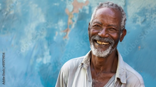 A Joyful Elderly Man Smiling