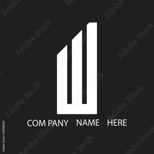 W letter logo design on Black background. W creative initials letter logo concept. W letter design.
