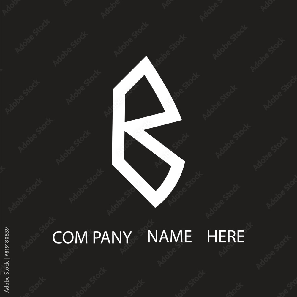 Obraz premium B letter logo design on Black background. B creative initials letter logo concept. B letter design. 
