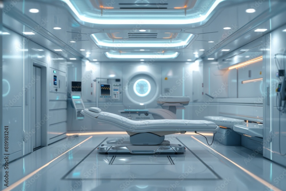 Obraz premium Futuristic Medical Consultation Technology created with Generative AI