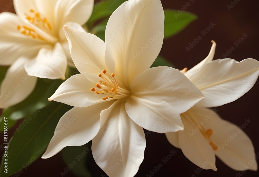 Fototapeta premium Jasmine flower closeup Realistic Light understand sun light significantly summer flower concept