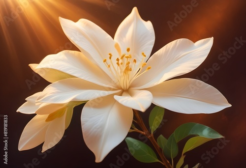 Jasmine flower closeup Realistic Light understand sun light significantly summer flower concept