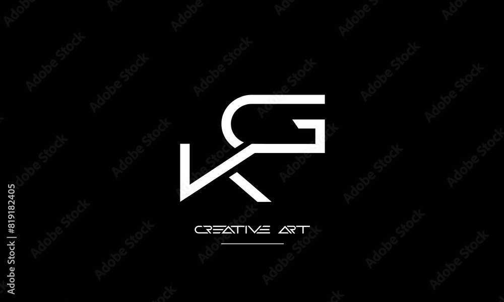 GK, KG, G, K abstract letters logo monogram GK, KG, G, K abstract letters logo monogram