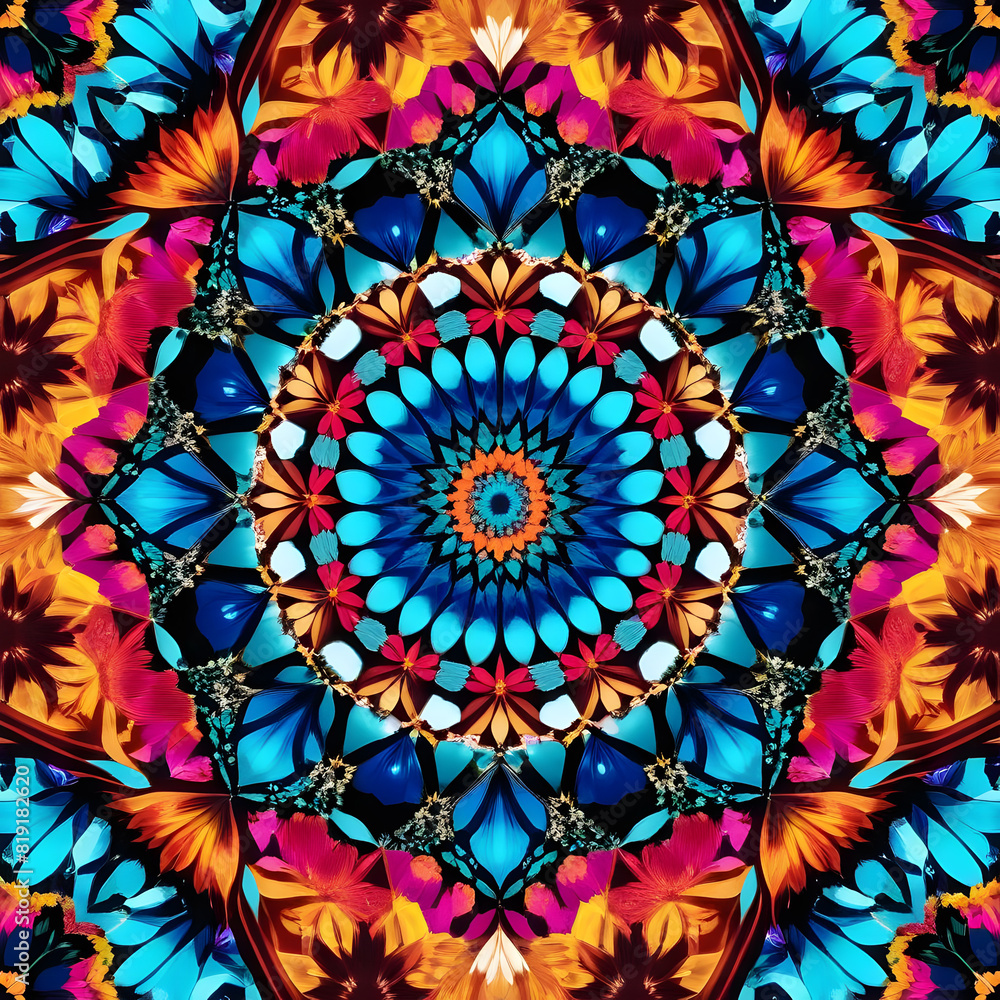 very colorful kaleidoscope images , ai-generatet