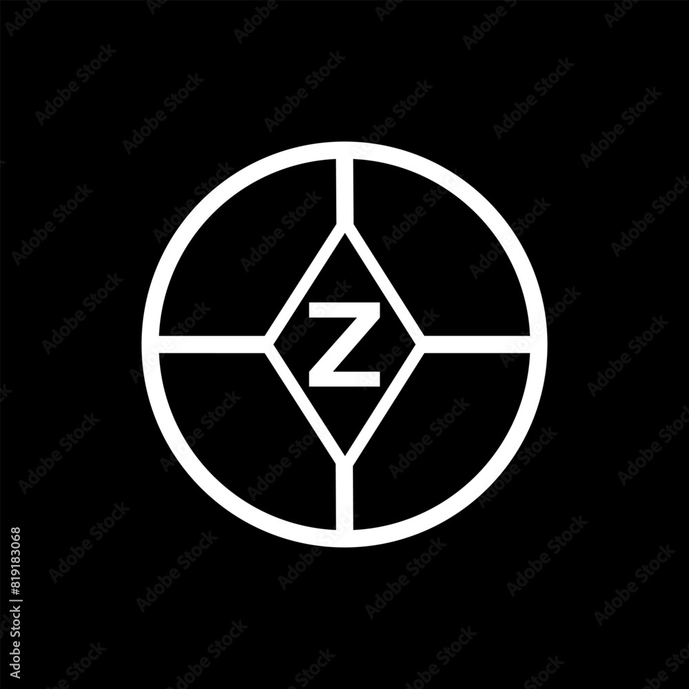 Z creative circle letter logo concept. Z letter design. Z creative circle letter logo concept. Z letter design.