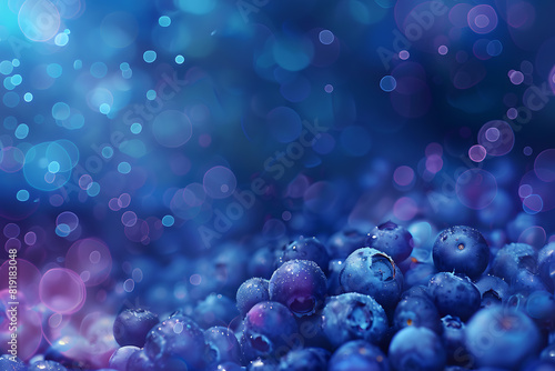 A rich and vibrant background filled with fresh, juicy blueberries, showcasing their deep blue color and natural texture