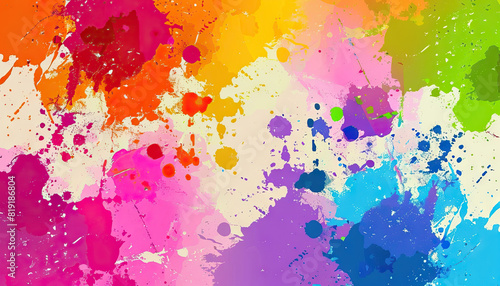 Abstract Background with Colorful Paint Splatter - Add a splash of color to your designs with this abstract background featuring colorful paint splatter, perfect for creating a vibrant and dynamic loo photo