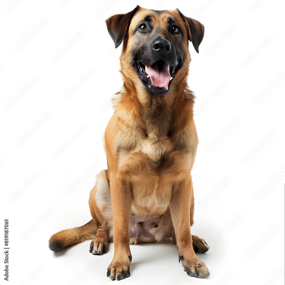 dog on white background