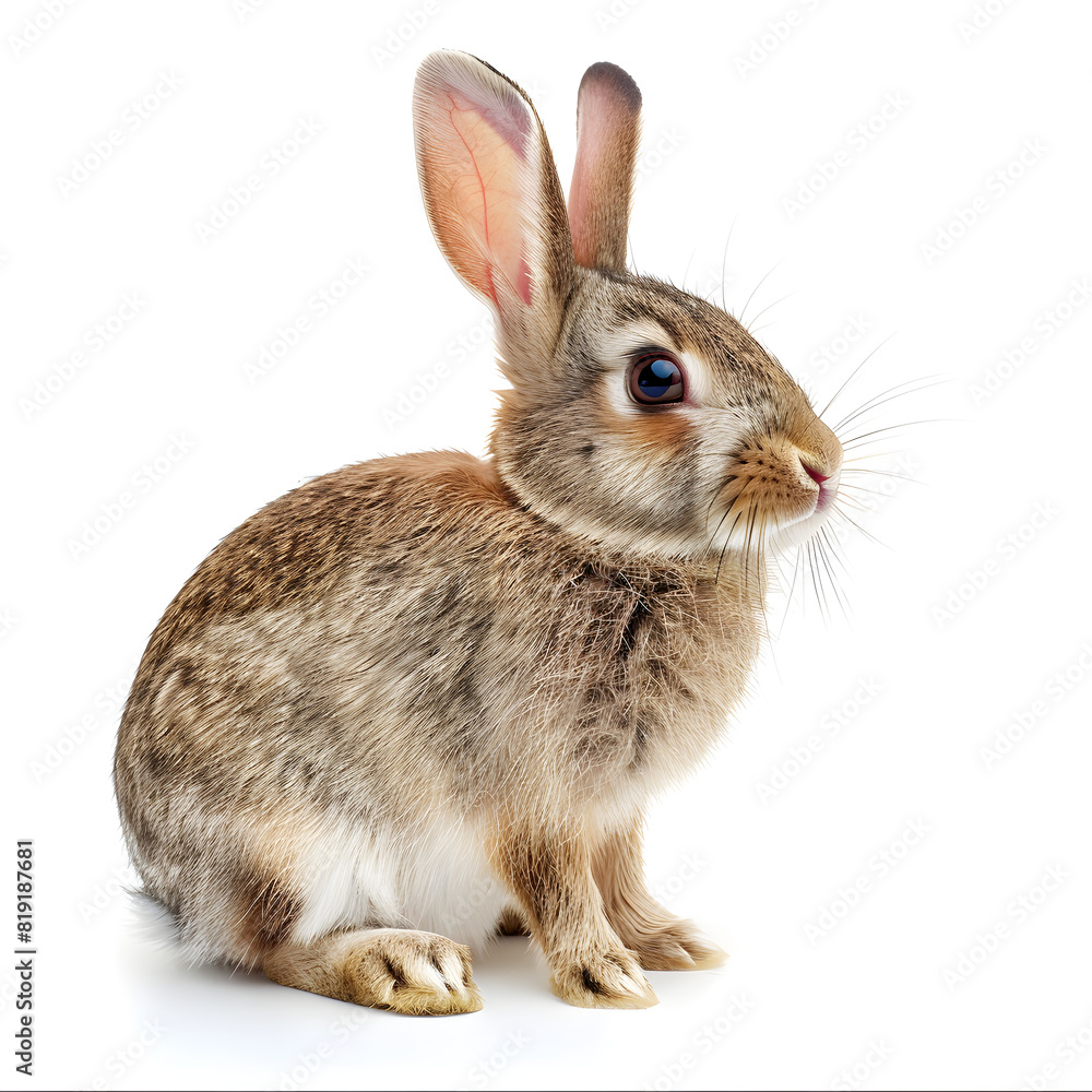 Fototapeta premium rabbit on white background
