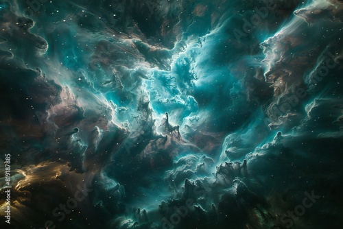 Digital image of  nebula and the space it inhabits  high quality  high resolution
