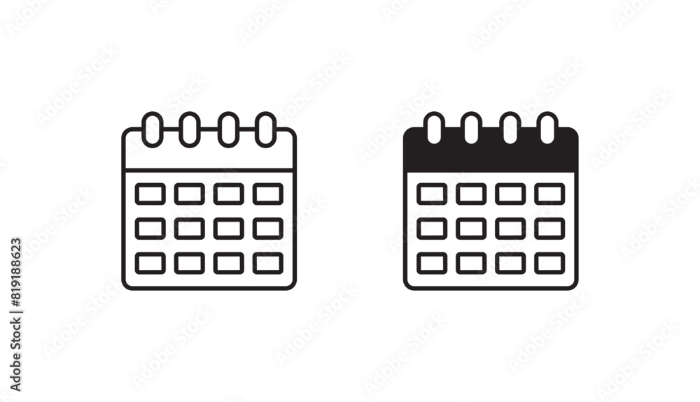 Calendar icon design with white background stock illustration Calendar icon design with white background stock illustration