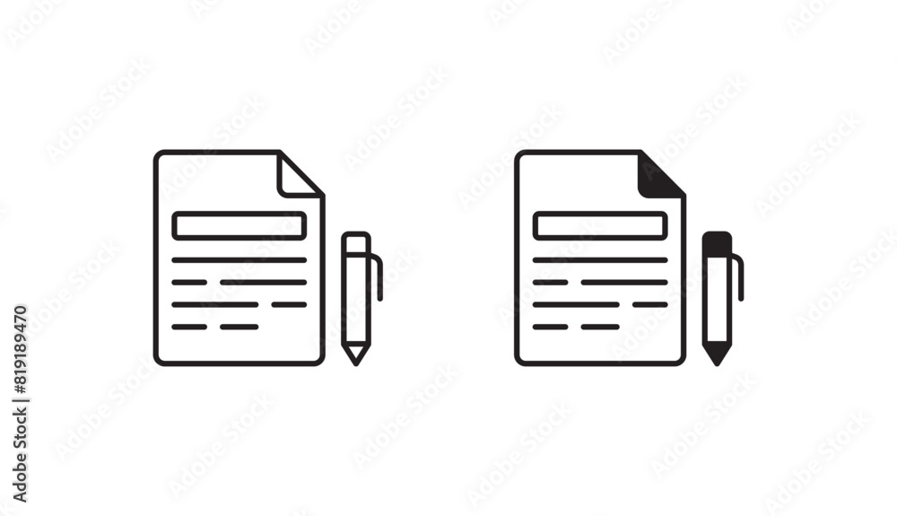 Contract icon design with white background stock illustration Contract icon design with white background stock illustration