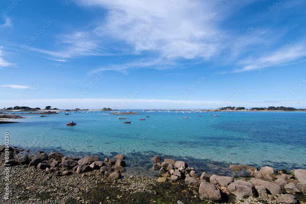 Fanch Lel – Huile Originale Sur Panneau – Paysage Port Breton Réaliste