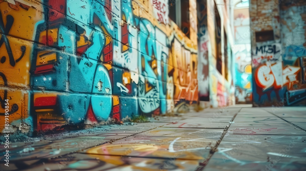 Obraz premium bright graffiti art on the wall 