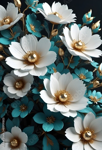 colorful floral pattern background pattern, digital art work