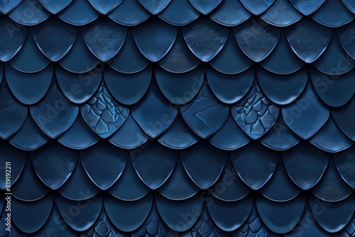 Detailed close up of a blue dragon scale pattern, perfect for fantasy or mythical themed designs