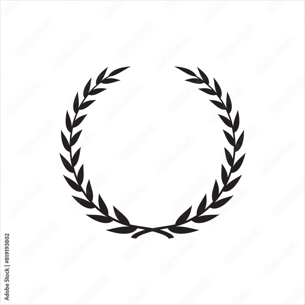 Laurel wreath silhouette vector Laurel wreath silhouette vector