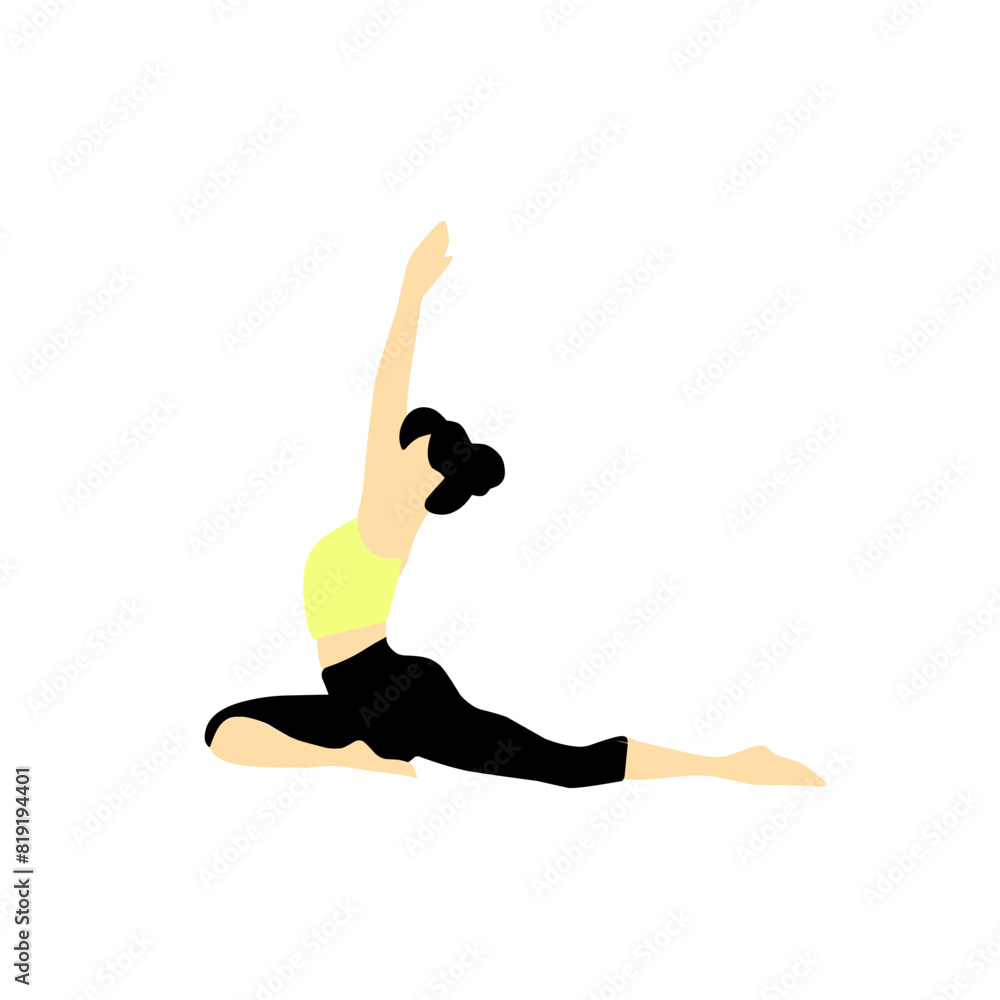Yoga Positions Pose Flat Design Yoga Positions Pose Flat Design
