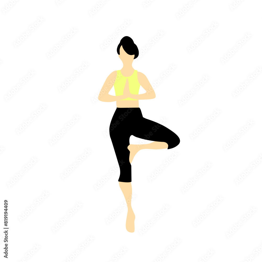 Yoga Positions Pose Flat Design Yoga Positions Pose Flat Design